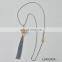 Latest Desion Cat's Eye Opal Ston With Suede Tassels Necklace