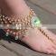 Luxury Full of Crystal Bridal Barefoot Sandals Toe Ring Anklet Ankle Bracelet