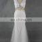 factory directly supply sexy V neck mermaid long white prom dress