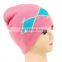 Fason girls' Thick knit beanies custom knitted pink beanie
