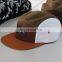 Contrast color wholesale blank custom label 5 panel camping hat