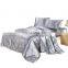 wholesale Satin Duvet Cover Set Light grey color Silky Microfiber Quilt Cover