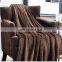 Brown Flannel Fleece Bed Blanket Lightweight Bedspread Blankets All Seasons Plush Warm Solid Blankets for Bed Couch Sofa