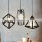antique creative designer chandelier lamp triangle wrought iron chandelier for living room decorative