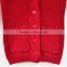 Girls red decolletage half cardigan sweater