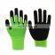 Green Cut 5 Sand Finish Nitrile Palm Gloves High Level Cut Resistant U2 Work Gloves Anti Cut Gloves For Pulp And Paper