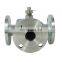 DKV Stainless Steel Manuel High Platform Flange Three Way Ball Valve