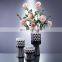 Classical Creative Handmade Simple Table Decoration Ornaments Glass Vase Black And White