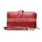 2021wholesale Dropshipping Latest Fashion Ladies Long Zipper Cell Phone Clutch Purse Female Wax Leather Card Wallet Women