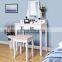 Vanity Set, 2 Large Sliding Drawers, Removable Makeup Organizer Dressing Table with Mirror and Stool