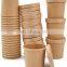 Eco-Friendly disposable round custom print kraft paper lunch container