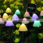 Outdoor Waterproof IP44 Solar Powred Led Mushroom String Light For Garden Decoration