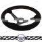 universal 350mm 14 aftermarket parts leather racing Carbon Fiber Spoke steering wheel with horn buttons