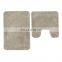 Wholesale solid color microfiber 2 pieces bathmat set