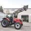 120hp wheel tractor with hydraulic front loader backhoe implements