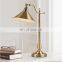 Modern Style Indoor Design Bedside Reading Decor Lighting Clear Cover Golden Table Lamp