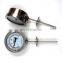 Stainless Steel Sanitary Horizontal Type Tri Clover Bi-Metal Thermometer