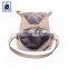 Fashion Style Matching Stitching and Polyester Lining Eye Catching Pattern Women Genuine Leather Handbag