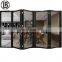 australia standard aluminium slim narrow frame fireproofing and soundproof double glass bi folding doors with blinds