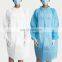 PP non woven white disposable lab coat with button