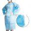 PP non woven white disposable lab coat with button