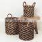 Collection OF Water Hyacinth Storage Basket Set Woven Natural Straw Fruit Basket Vietnam supplier