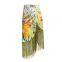2 Pieces Ladies Women Printed Sexy Swimsuit Bikini Swimwear with Skirt Cover-Up