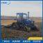 Tractor modification with triangular track wheels for smooth anti slip on muddy ground