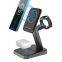 15W Wireless Stand Wireless Charging Dock 3 in 1 Multi-functional Universal Charger With Phone Holder for Mobile Devices