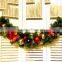 Green PVC Garland with Balls Oranments/Hot Selling 2014 wholesale Flocked christmas garlands wreaths