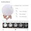 3D Print LED moon lamp baby night light Rechargeable 3 Color for kid sleep bedroom Touch Moon Lamp Children gift