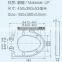 HL-802 MEIYE UF 450*380*53mm Round Soft-closing Toilet Seat Cover Ramp Down Toilet Lid