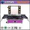 cosmetic professional makeup case with lighted mirror