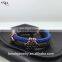2016 Wholesale Luxury Stingray/ Python Leather Crystal Bracelet With Silver Cuff Jewelry