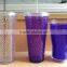 PBA free Plastic double wall insulated Ice Mugs Freezer Beer Cup with Ice Gel