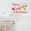 ALFOREVER Christmas Decal with Santa's Sleigh Vinyl Wall Decal