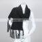 Black knit infinity scarf,stretch winter acrylic knitted scarf