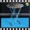 2016 Elegant Round Clear Printing Acrylic Folding Coffee Table for Home Hotel Restaurant