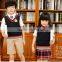 Lovely Japen Style Elegant Vest Sweater School Uniform Students Clothing Set V Neck Children Clothing for 100-180cm Kids Wear