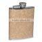 Promotional Portable PU Customized Logo Embossed Hip Flask 6oz