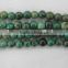 Malachite and Chrysocolla Twin Feather Grean Colour Loose Gemstone Beads Chrysocolla Malachite Round Beads for Necklace Making