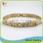 Copper/brass tanishq new fashion gold plated cuff diamond womens friendship bracelet bangles designs