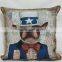 PLUS Home Textile animal wholesale decorative pillow covers cotton linen cushion cover