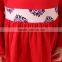 New Design Cotton Long Sleeve Girls Frocks for Christmas Day Children Clothing