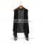 OEM service new fashion latest design ladies jacket & blazer chiffon+lace casual black sleeveless women blazer