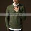 2015 the new men's sweater cultivate one's morality pure color for grid sweater