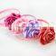 Satin Rolled Rose Headband,Headmade Flower Headband For Kids