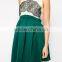 Dongguan Clothing Fashion Pleated Black Lace Maternity Dress for Pregant