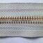 8# brass zipper shinny silver europe style teeth zipper close end zipper europe zipper slider coate zipper