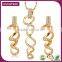 New Inventions In Japan 2016 Screw 18K Gold Plated Saudi Arabia Jewelry Sets